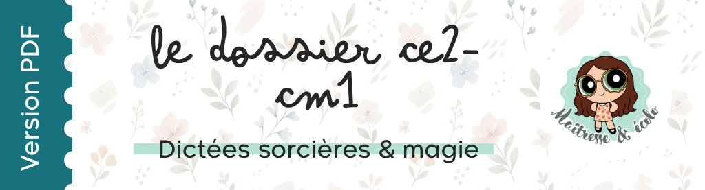Lectures & dictées : Sorcières & magie - CE2/CM1 etiquettes lien blog 10