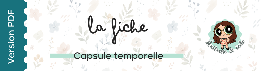 Capsule temporelle : une production d'écrits le jour de la rentrée etiquettes lien blog 7